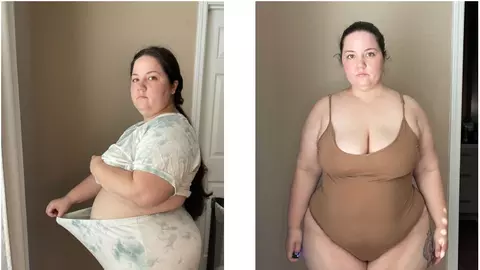 Transformarea incredibilă a unei mame de 25 de ani. Avea 113 kg și a rămas blocată pe un tobogan
