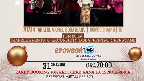 Petrece un revelion de vis, la restaurant „Casa Românească” din Otopeni, alături de taraful Viorel Bogățeanu