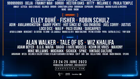 SAGA Festival anunță programul pe zile pentru cea de-a treia ediție: Robin Schulz, Elley Duhe și Vintage Culture printre artiștii care se alătură line-up-ului