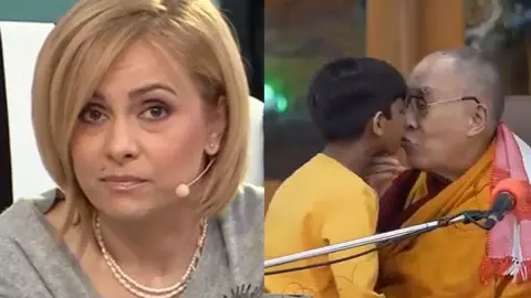 Simona Gherghe a răbufnit, după ce a văzut imaginile în care Dalai Lama sărută un copil