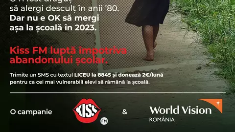 Kiss FM luptă împotriva abandonului școlar și lansează astăzi a doua ediție a campaniei Bursa de Merit Mai Mult