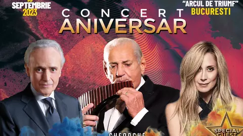 La doar câteva zile de lansare, spectacolul aniversar Gheorghe Zamfir, Jose Carreras și Lara Fabian este 50% SOLD OUT!