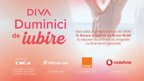 Îndrăgostește-te de DIVA și în luna august, în fiecare duminică, de la ora 16:00