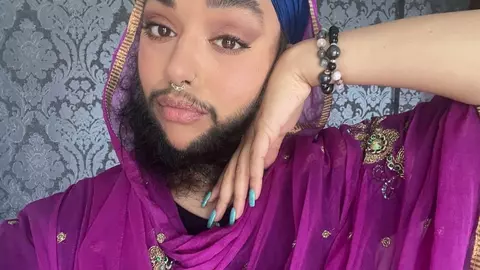 Povestea lui Harnaam Kaur, femeia cu barbă. Motivul pentru care i-a crescut păr pe față