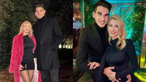 Andreea Bălan, într-o rochie mini la un eveniment. Victor Cornea i-a pus mâna pe burtică, iar fanii au întrebat: „Vine bebe 3?”