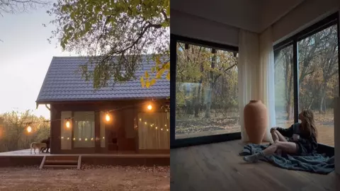 Cum arată casa din pădure a Sânzianei Negru, care a câștigat „America Express”. Are și etaj: „E un proiect un pic ambițios pentru o femeie singură”