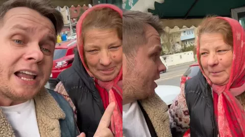 Soacra lui Codin Maticiuc vinde flori în București, la gura de metrou 1 Mai. Actorul e mândru de doamna Paula: „Soacra mea e cea mai tare!”