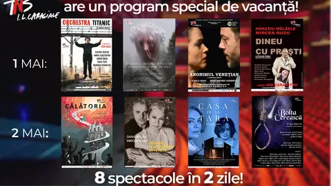 Program special de 1 și 2 mai la Teatrul Național din București