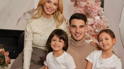 Dovada că Victor Cornea a fost acceptat de fetițele Andreei Bălan. Ipostaza în care au fost filmați cei trei
