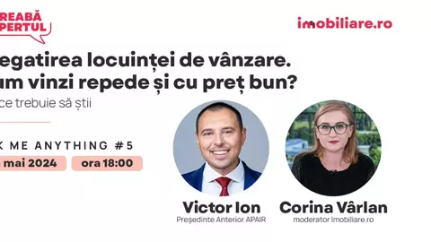 Cum vinzi repede și cu preț bun? Participă la webinarul “Întreabă expertul” și află cum îți pregătești locuința de vânzare