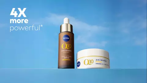 Serumul NIVEA Q10 Dual Action: Cu ingredientul inovativ GLYCOSTOP®, previne și reduce ridurile cauzate de zahăr