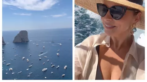 Imagini cu Andreea Marin într-o vacanță de lux în insula Capri. Acolo s-a întâlnit și cu Jennifer Lopez