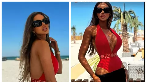 Cât costă costumul de baie roșu cu care Bianca Drăgușanu a atras toate privirile pe litoral. Ședință foto pe plajă, desprinsă parcă din ”Baywatch”