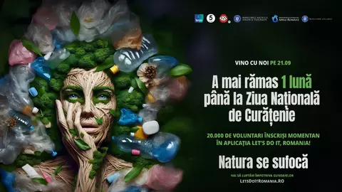 Cu o lună înainte de Ziua de Curățenie Națională, Let’s Do It, Romania! anunță peste 20.000 de înscrieri și lansează aplicația pentru raportarea deșeurilor