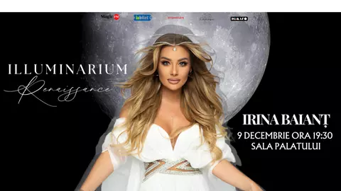 Soprana Irina Baianț readuce spectacolul fenomen Illuminarium la Sala Palatului pe 9 decembrie