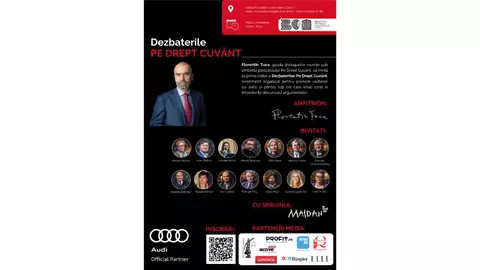 Cunoscutul avocat Florentin Țuca organizează prima ediție a Dezbaterilor „Pe Drept Cuvânt”