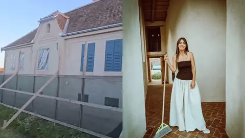 Cum arată acum casa Danei Rogoz de la Viscri. Fațada a fost refăcută, iar camerele sunt aproape gata: „Nu pot să vă explic ce bucurie!”
