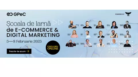 Școala de Iarnă GPeC Online 5-8 februarie: 15 sesiuni de cursuri și dezbateri intensive despre tot ce e important în E-Commerce și Digital Marketing în 2025