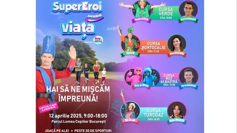 Copiii și părinții pot fi SuperEroi pentru Viață alături de campioni de renumemondial