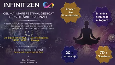 Transformă-ți viața în tabăra Infinit Zen: o experiență unică cu cei mai buni speaker și facilitatori din domeniul psihologiei și terapiei holistice