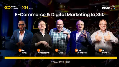 Agenda GPeC SUMMIT 26-27 Mai este publicată: 2 Masterclass-uri, 19 speakeri, Expo și content practic despre tot ce e important în E-Commerce și Digital Marketing
