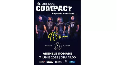 Compact – 45 de ani împreună. Legenda continuă! Concert aniversar pe 7 iunie, la Arenele Romane