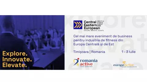 RomaniaActive și EuropeActive aduc la Timișoara CEE Health & Fitness Summit - cel mai important eveniment regional dedicat industriei de fitness și wellness revine pe 3 iulie