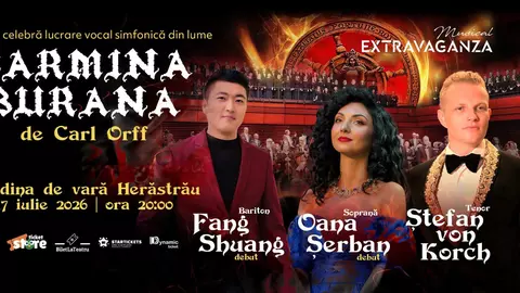 CARMINA BURANA – cu tenorul Ştefan von Korch în linia solistică - în premieră în aer liber în Bucureşti, pe 17 iulie 2026 la Grădina de Vară Herăstrău