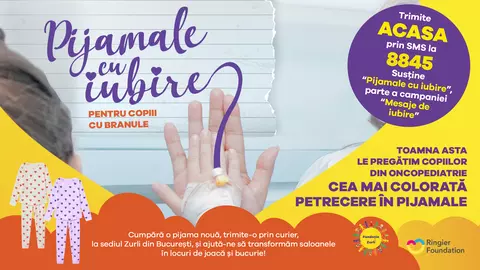 Fundația Zurli si Fundația Ringier lansează campania "Pijamale cu iubire"