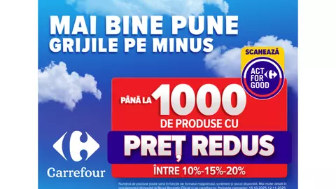 Carrefour îți aduce premii zilnice de 3.000 de euro prin Act for Good
