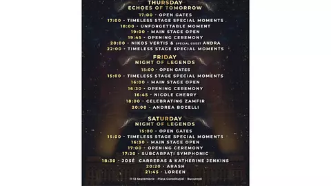Unforgettable Festival 2025 - Programul complet al artiștilor 