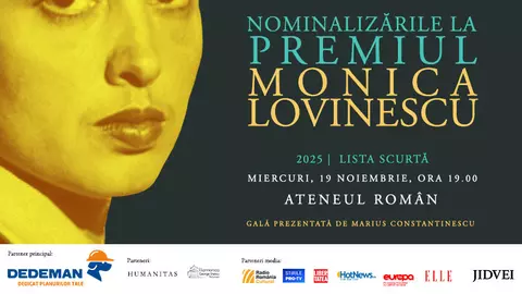 Nominalizările la Premiul „Monica Lovinescu“ 2025 – lista scurtă