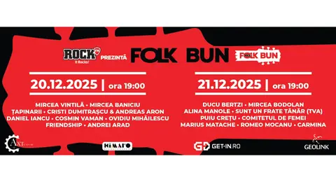 Pe 20 și în 21 decembrie, Gala Folk Bun - 10 ani revine în forță cu două spectacole folk