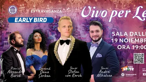 După două concerte în America Centrală, tenorul ŞTEFAN von KORCH revine la Bucureşti pentru recitalul „VIVO PER LEI”  din 19 noiembrie 