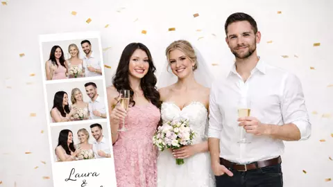 Pozele de la photo booth, noua formă de mărturii de nuntă?