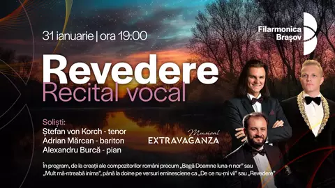 Tenorul ŞTEFAN von KORCH revine la Filarmonica Braşov în „REVEDERE” – recitalul ce evocă româneşte bucuria, iubirea şi dorul pe 31 ianuarie