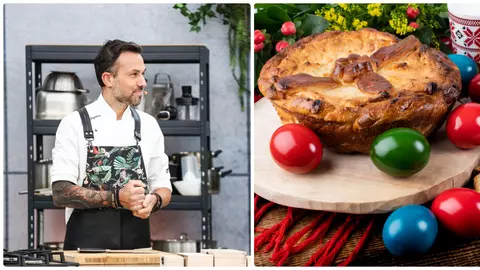 Rețeta de pască cu aluat de cozonac a lui chef Ștefan Popescu. Ce ingredient face diferența la desertul de Paște