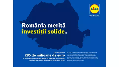 Lidl anunță un plan de expansiune a rețelei bugetat la peste 285 milioane de euro pentru 2026, cu 56% mai mare față de anul precedent