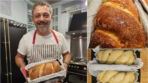 Rețeta lui Sorin Bontea pentru cozonac de Paște. Secretul unui preparat pufos și gustos: „Îmi place să se rupă fâșii”