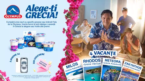 Oxygen semnează „Alege-ți  Grecia!”, campania Olympus care oferă românilor vacanța pe care și-o doresc cu adevărat 