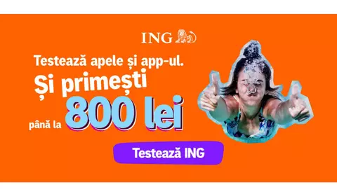 Testează ING și poți primi până la 800 de lei. Cont deschis 100% online, în 9 minute, zero comisioane și curs valutar bun inclusiv în weekend