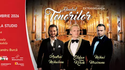 Ediţia 2026 a „DUELULUI TENORILOR”, cu ŞTEFAN von KORCH şi invitaţii,-  pe 14 septembrie la TNB – Sala Studio, în deschiderea stagiunii Musical Extravaganza