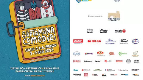 Spectacole în aer liber și filme la “Săptămâna Comediei” Brașov, ediția a X-a