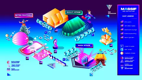 Au început pregătirile pentru MASSIF 2023. Cum arată Massif? Organizatorii au dezvăluit harta festivalului