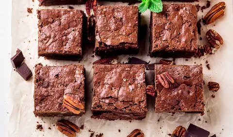 Brownies cu caramel sarat