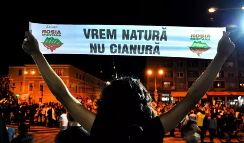 Rosia Montana scoate din nou oamenii in strada