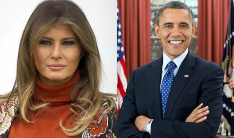 O imagine cu Melania Trump și Barack Obama a devenit virală