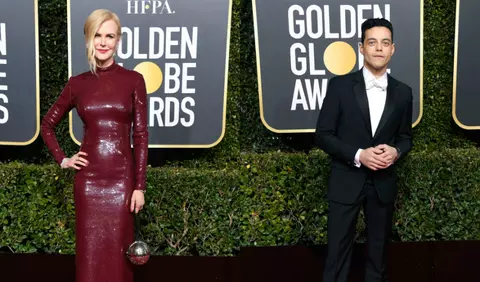 Nicole Kidman îi ignoră încercarea lui Rami Malek de a o îmbrățișa pe scena de la Globurile de Aur