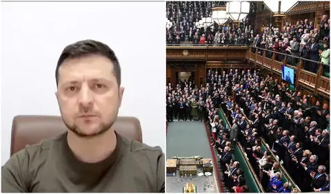 Președintele Zelenski, discurs impresionant în fața parlamentarilor britanici. A citat celebrul discurs al lui Winston Churchill: „Vom lupta până la sfârșit”