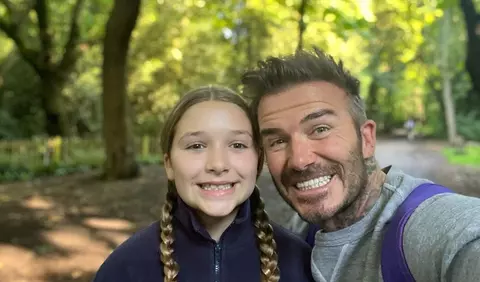 Imagini inedite cu David Beckham și fiica lui, Harper, în vacanță în Italia